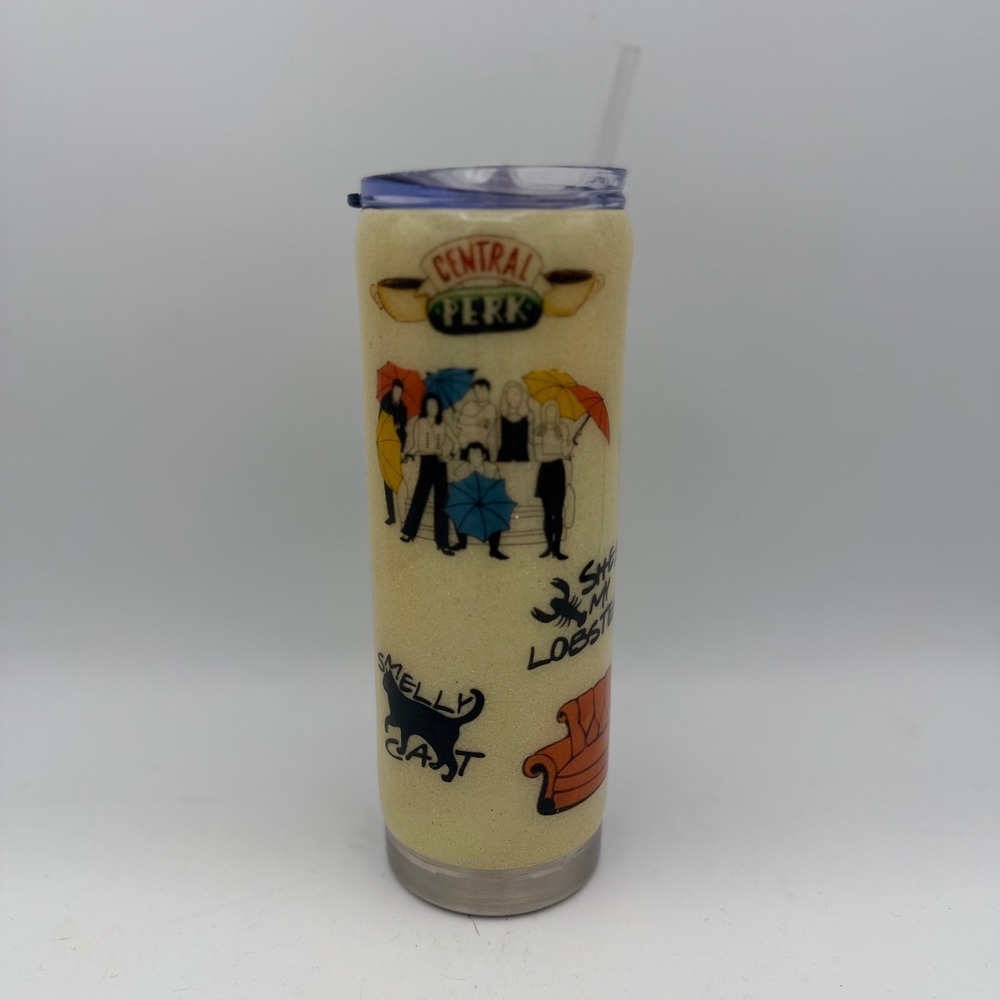 Friends TV Show Custom Glitter Tumbler‎ Maddy Central Perk Pivot 20oz Travel Mug